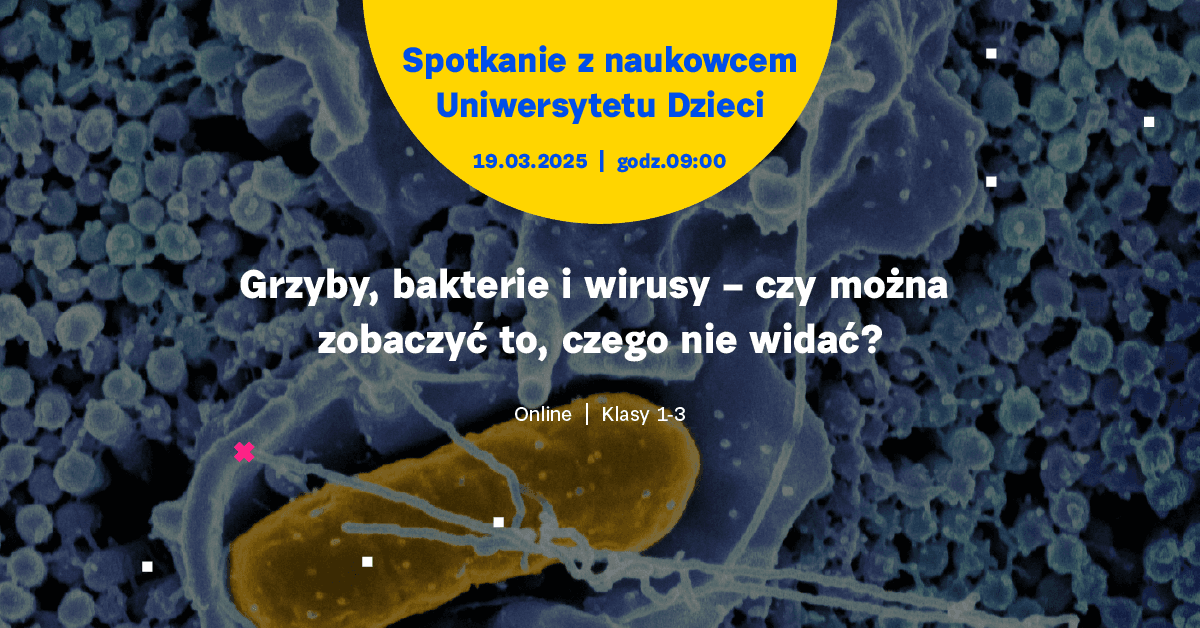 SPOTKANIE ONLINE dla klas 1-3: Grzyby, bakterie i wirusy - czy można zobaczyć to, czego nie widać?